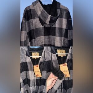 Black and Gray Plaid Men's Sweater